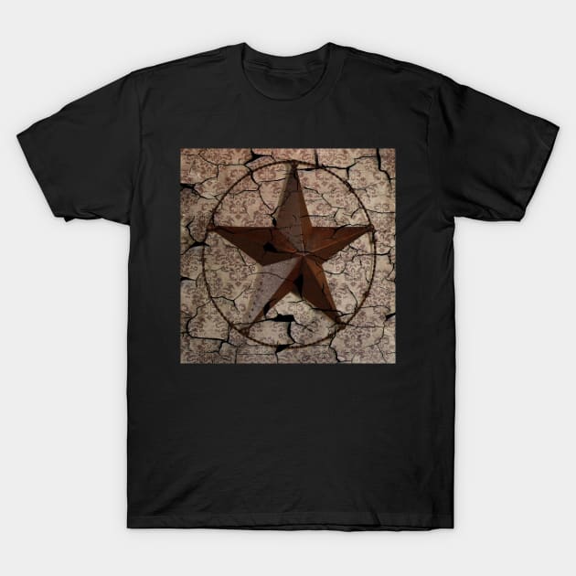 vintage damask rustic western country  star T-Shirt by Tina